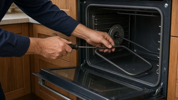 Replacing an oven bake element in a Houston-area kitchen