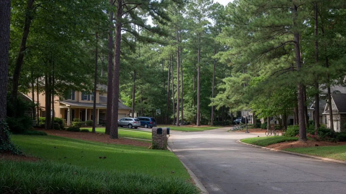 Row of townhomes, a common home style around Spring